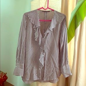 Zara Basic Striped Button Down